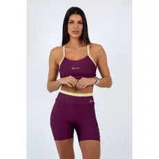ULTIMAS UNIDADES! Top Esportivo Top Academia Top PREMIUM - Top True San Fit - Malbec/Amarelo