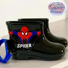 Bota Galocha Infantil Masculina Leve e Confortável Menino Aranha