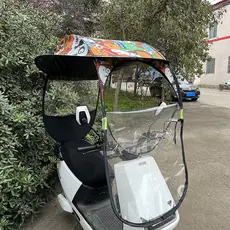 Capa de Chuva para Scooter Elétrica, Protetor Solar para Bicicleta Elétrica, Proteção Solar e Chuva para Motocicleta Elé