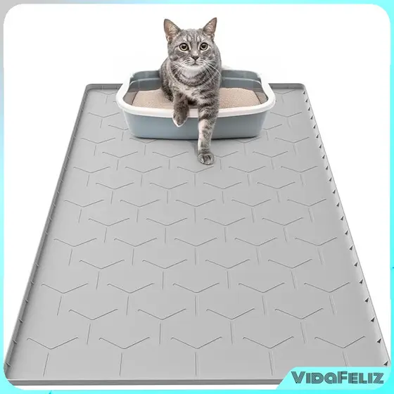 Tapete de silicone para pets • À prova d’água • Ideal para areia de gato Facil de limpar! Resiste à molhagem!