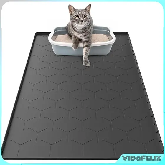 Tapete de silicone para pets • À prova d’água • Ideal para areia de gato Facil de limpar! Resiste à molhagem!