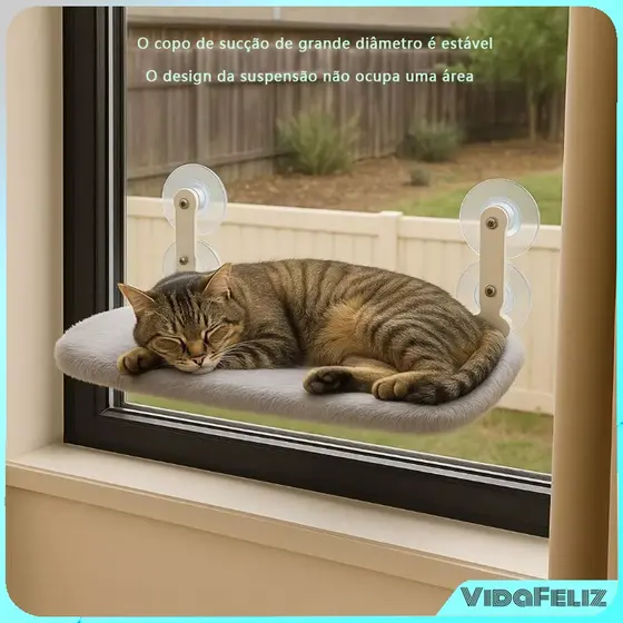Animais de estimação Cama de gato pendurada confortável janela lateral características fáceis de mover, super peso