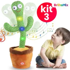 Brinquedo interativo de cacto dançante com músicas, presente criativo para crianças