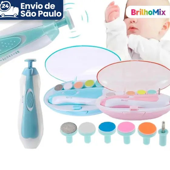 Lixa de unha Shell elétrica infantil 7 em 1 lixa de unha elétrica