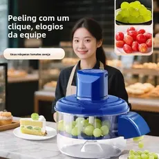 Descascador elétrico automático, adequado para uvas, tomates e frutas delicadas, uso doméstico em cozinha