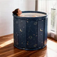 Banheira SPA dobrável portátil para adultos 70cm 254L quente e frio Design aprimorado de dupla utilização drenagem rápid