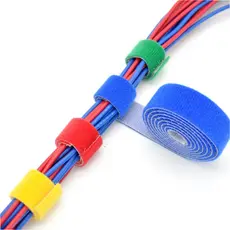 Rolo De Velcro 5 Metros x 15mm Abraçadeira Fita Organizador Cabos Fios Dupla Face Enrolar