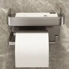 Suporte Papel Higiênico Metal Ou Plastico Apoio Para Celular Premium Fixo na Parede Sem Furos Facil Instalar