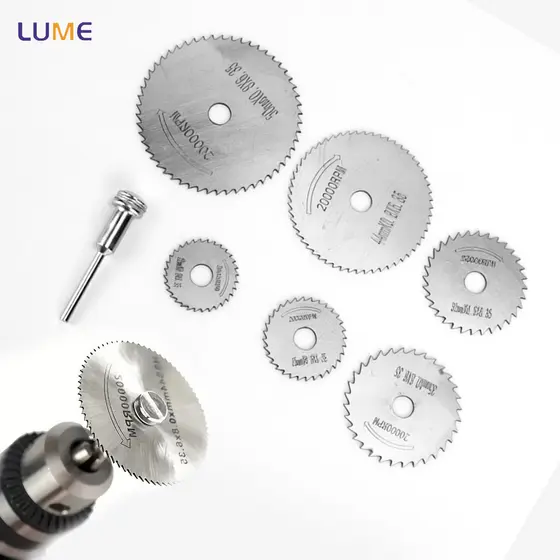 Kit 7 Mini Disco Serra Circular para Micro Retífica e Furadeira Corte Rápido Preciso Multiuso