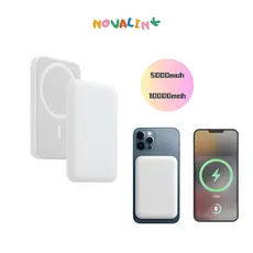 Carregador Portátil Indução para iPhone/Android Sem fio Bateria Carga 5000mAh