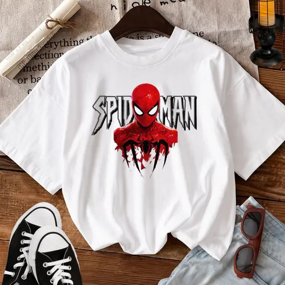 Camiseta Camisa Blusa 100%Algodão Feminina Super Herois Homem Aranha Spider Man Lançamento estilosa