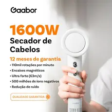 Gaabor Secador Vento Forte Íons Negativos 110000 RPM HD-M02B/M02C -1