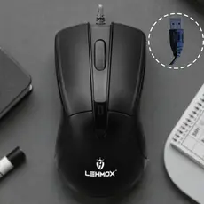 Mouse Com Fio USB - Ergonômico, Confortável e Ambidestro - Lehmox LEY-1505