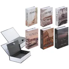 Cofre Camuflado Com Chave Porta Joias Formato De Livro Discreto