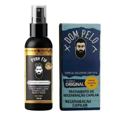 Combo  Puro Fio + Dom 120 ml  Barba e Cabelo | Regeneração Capilar Completa