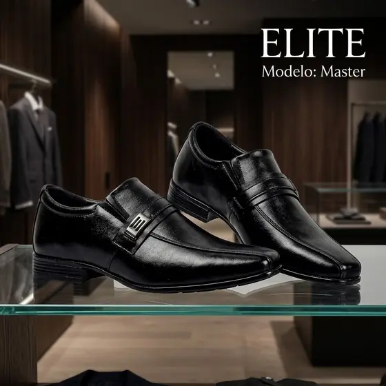 Sapato Social Masculino Confortável com Metal Solado de Borracha Elegante