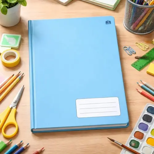Caderno Grande Capa Dura Azul 96 Folhas Escolar Profissional Duravel