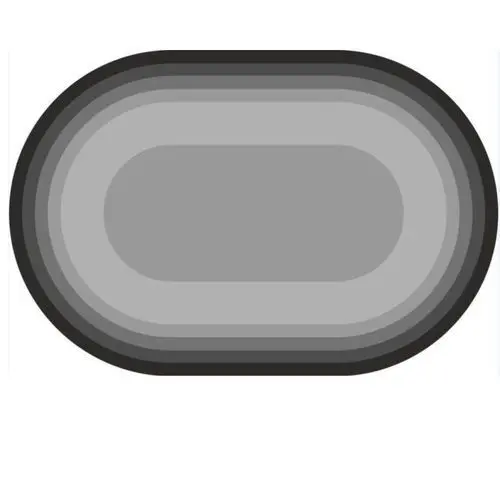 Tapete Antiderrapante Oval Banheiro Decorativo Macio Absorcao Agua Sortido