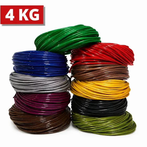 4kg Fio Plástico Pvc Cordinha Cordao Espaguete Macarrao Enrolar Cadeira e Artesanato Alta Qualidade