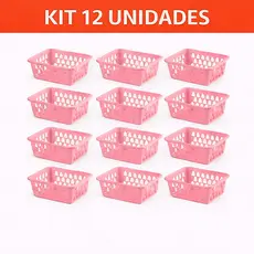 Kit Cestinha Organizador Multiuso Cesto Plastico Para Banheiro Cozinha Gaveta E Armário
