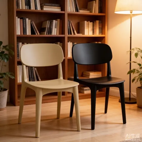 4 Plastic Bistro Chairs, Stackable, for Kitchen, Balcony, Party, Event, Restaurant