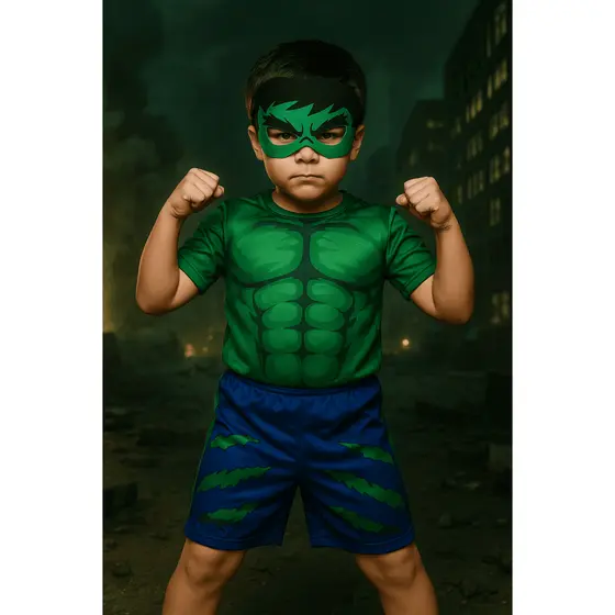 Fantasia infantil Hulk menino FESTAS ANIVERSÁRIOS CARNAVAL