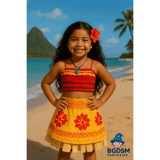 Fantasia Infantil Moana FESTAS ANIVERSÁRIOS CARNAVAL MENINAS ENTREGA RAPIDA
