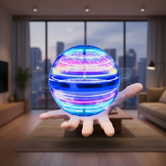 Bola Flutuante Mágica com Sensores e controle Inteligentes Esfera Rotativa Brinquedo Magnético