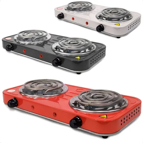 Fogão Elétrico 2500 w Portátil Fogareiro 2 Bocas 110v u 220v