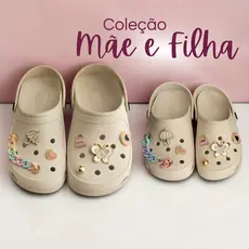 Sandália Feminina Anatômica Confortável Pins Luxo Coleção Mãe e Filha