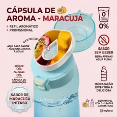 Cápsula de Aroma Maracujá para Garrafa Aromática Cápsula de Sabor Refil Aromático para Hidratação