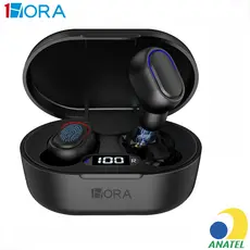 Fone de ouvido Bluetooth 5.3 Sem Fio 1HORA AUT114 Intra auricular confortável 25 horas de reprodução