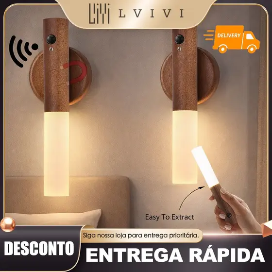 Lâmpada de parede magnética recarregável com sensor LED inteligente ou lâmpada de cabeceira Home MT253 ( 6 )