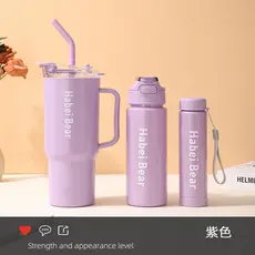 Kit 3 Garrafa Copo Tendência Agua Squeeze Com Adesivos Lembretes beber Agua envio imediato