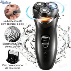 Presente para o Dia dos Namorados Barbeador Elétrico Homens Prova d'água Recarregável De Três Cabeças Maquina Shaver