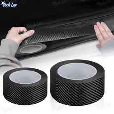 Adesivo 3D De Fibra De Carbono Carro Moto Protetora Porta Espelho Anti -TL