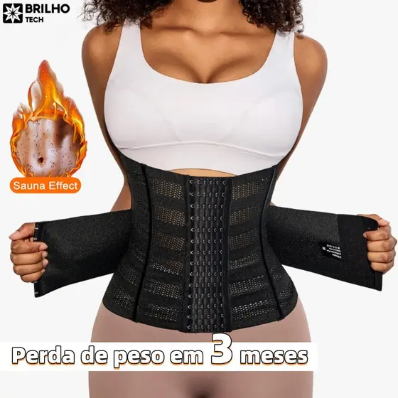 Espartilho Modelador De Cintura Desossado Em Aço–Ampulheta Extrema Para Mulheres 7 Cinchers De Emagrecimento Desossado B