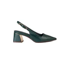 Scarpin Bebecê Slingback com Fivela Alongada e Metal