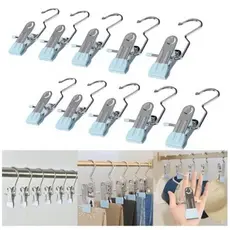 GUIANA Kit 10/20/30 unidades Mini Cabide Gancho para Roupa Ganchos de Calça Jeans Aço Inoxidável