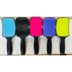 Escova De Cabelo Raquete Desembaraçadora Flex Hair Não Danifica Fios cor neon