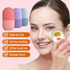Cuidados Com A Pele Facial Desincha Contorno Ferramenta Bandejas De Cubos De Gelo De Silicone Bolas Do Rosto Massageador