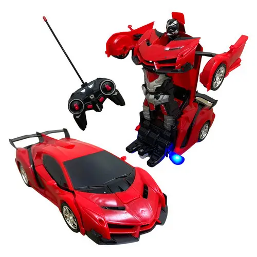 Carrinho  Controle Remoto 1:18 Vira Robô Importway Vermelho Vermelho