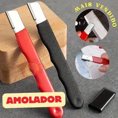 Afiador Profissional de Facas Aço Tungstênio Pedra Diamantada Lâminas Tesoura Jardinagem Cabo Antiderrapante