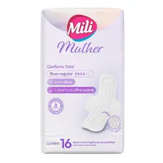 ABSORVENTE MILI MULHER CONFORTO TOTAL ULTRA SUAVE ABAS 16UN