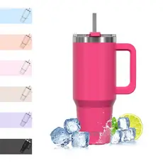 WATERSY Copo Térmico Inox Portátil 1182ml Garrafa Térmica Inoxidável com Tampa e Canudo