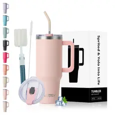 WATERSY copo café térmico inox portátil 1182ml 891ml 591ml Garrafa Termica De Agua Com Canudo Tampa