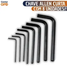 Jogo Chave Allen Curta 8 Pçs Hexagonal 1,5mm Até 6mm Ciclismo  Resistente Ferramentas Bike