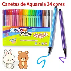 12/18/24 peças Conjunto de Canetas de Aquarela com Ponta Grossa - Para Pintura e Criação Artística