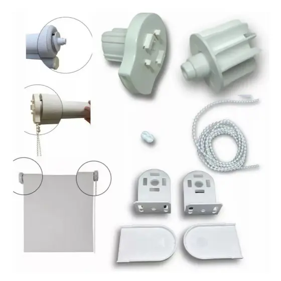 Persiana Rolo Kit De Peças Completo Com Corrente E Emenda