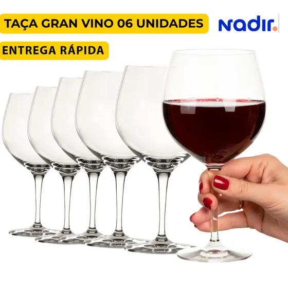 Jogo de taças de vidro Royal gin Tônica 615ml DEGUSTAÇÃO DRINKS E VINHOS Gran gyn Premiere Nadir